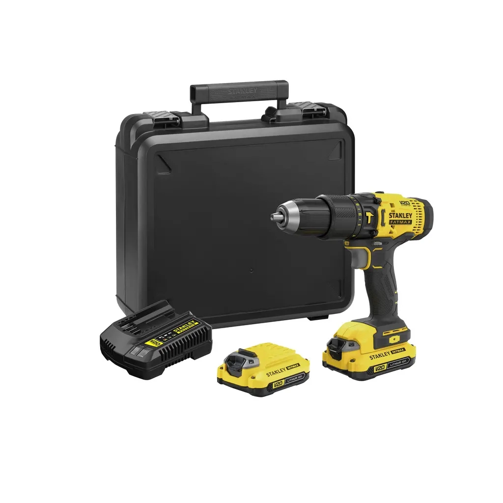 Шуруповерт Stanley FatMax, Li-lon 18V, 2x1.5Ah, 50 Нм, 0-350/1500 об/хв, 3.72 кг, кейс (SCD711C2K) - зображення 3