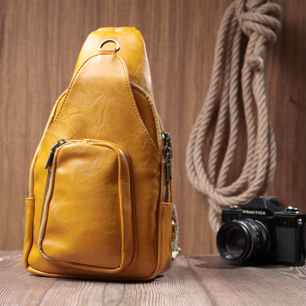 Сумка Vintage З екошкіри Жовта (22775) - зображення 9