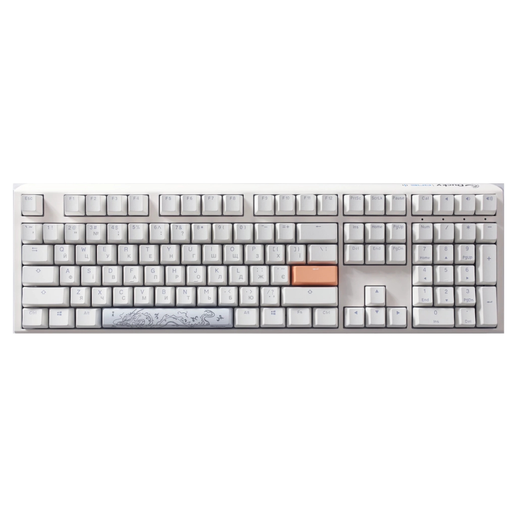 Клавіатура Ducky One 3 Cherry MX Silent Red RGB UA USB White (DKON2108ST-SUAPXPWWWSC1) - зображення 2