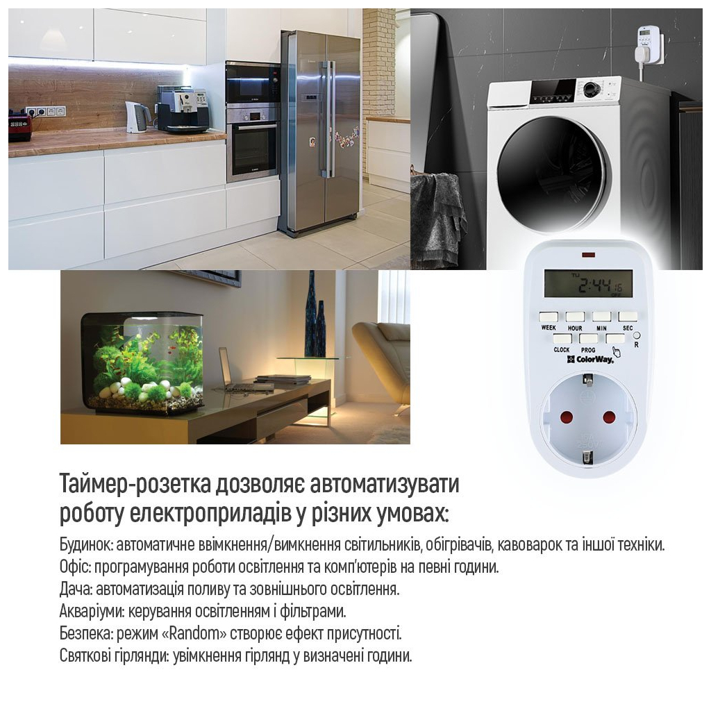 Розумна розетка ColorWay CW-STE01-7D - изображение 11
