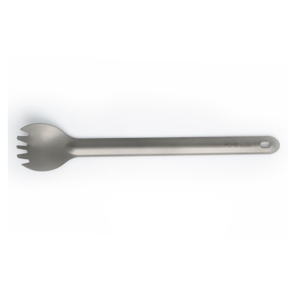 Ложка-виделка туристична TiTo Titanium з довгою ручкою з мішечком (SPKH-GRkit) - зображення 4