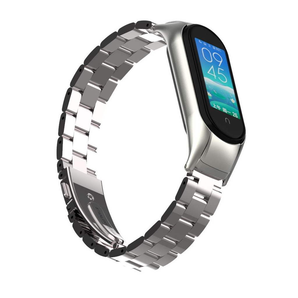 Ремінець до фітнес браслета XoKo Metal Premium Band для Xiaomi Mi band 5 Silver (XK-MTL-SLR1) - зображення 5