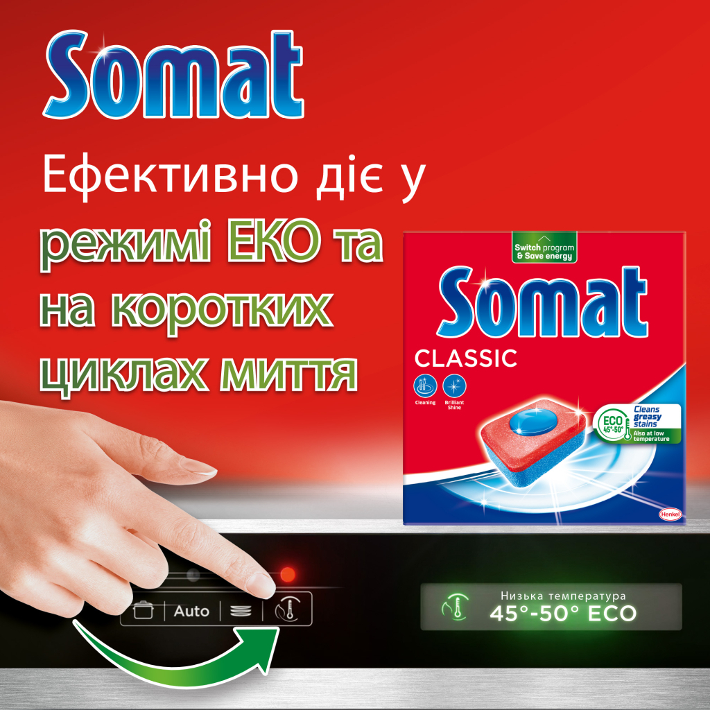 Таблетки для посудомийних машин Somat Classic Power 95+95 шт. (9000101821406) - изображение 4