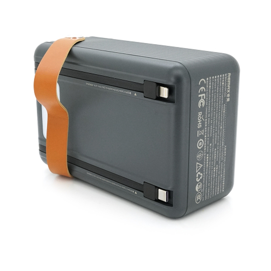 Батарея універсальна Remax 80000mAh, 20W, 3*USB+Type-C+Lighting, Black (RPP-566) - зображення 1