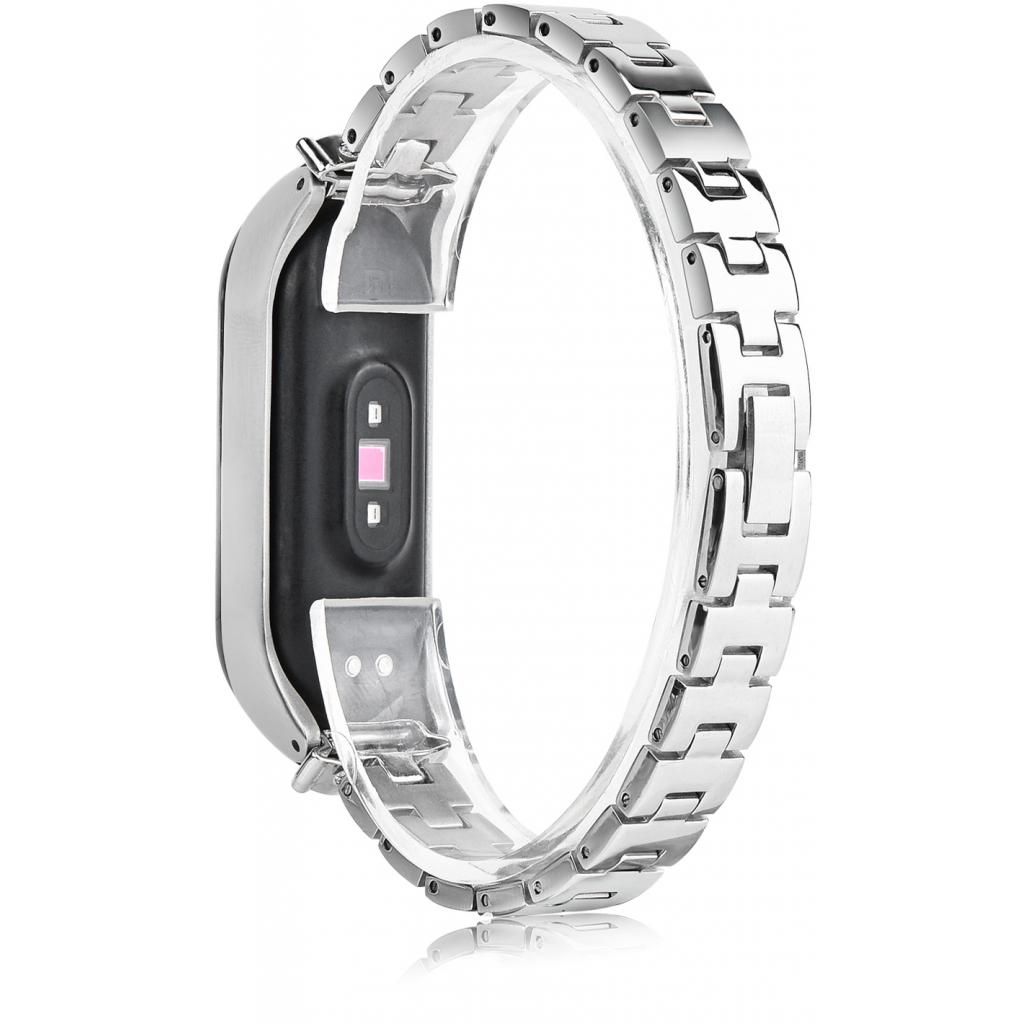 Ремінець до фітнес браслета XoKo Metal для Xiaomi Mi Band 3/4 Silver (XK-XM-NJ-Silver) - зображення 2