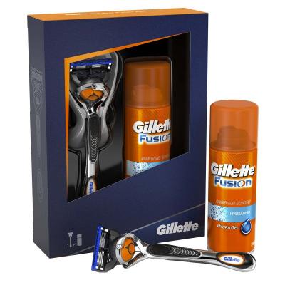 Набір для гоління Gillette станок Fusion и гель для бритья бритья Hydra gel 75 мл (7702018451142) - изображение 1