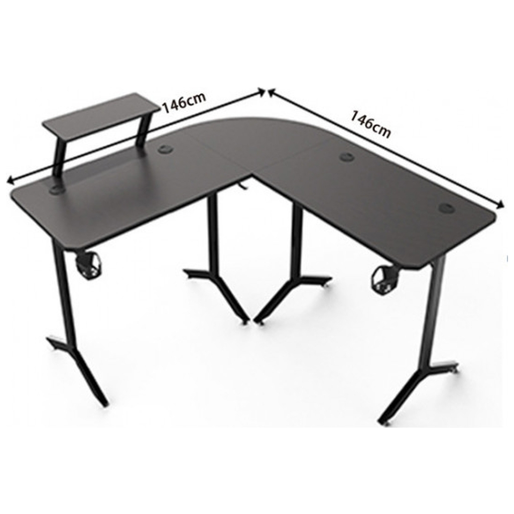 Комп'ютерний стіл GT Racer GT Racer T-1247 (146x146x60x73) Black (T-1247 (146x146x60x73) Black) - зображення 4