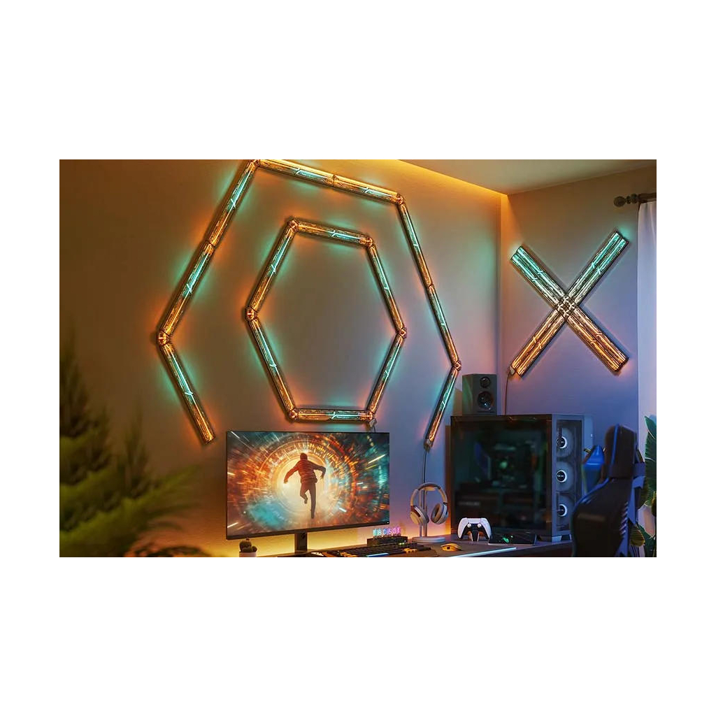 Світильник Govee H1063 Gaming Wall Light Expansion Kit, 2pcs, RGBIC, Wi-Fi/Bluetooth, Purple (H10630A5) - зображення 3