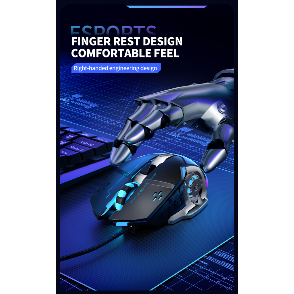 Мишка XO M10 Wireless Black/Silver (M10 Black+Silver) - зображення 8