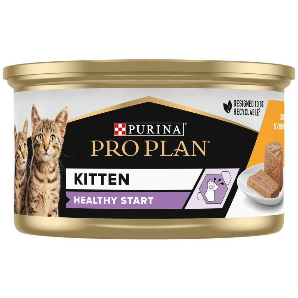 Вологий корм для кішок Purina Pro Plan Kitten З куркою 85 г (8445290673688) - зображення 3