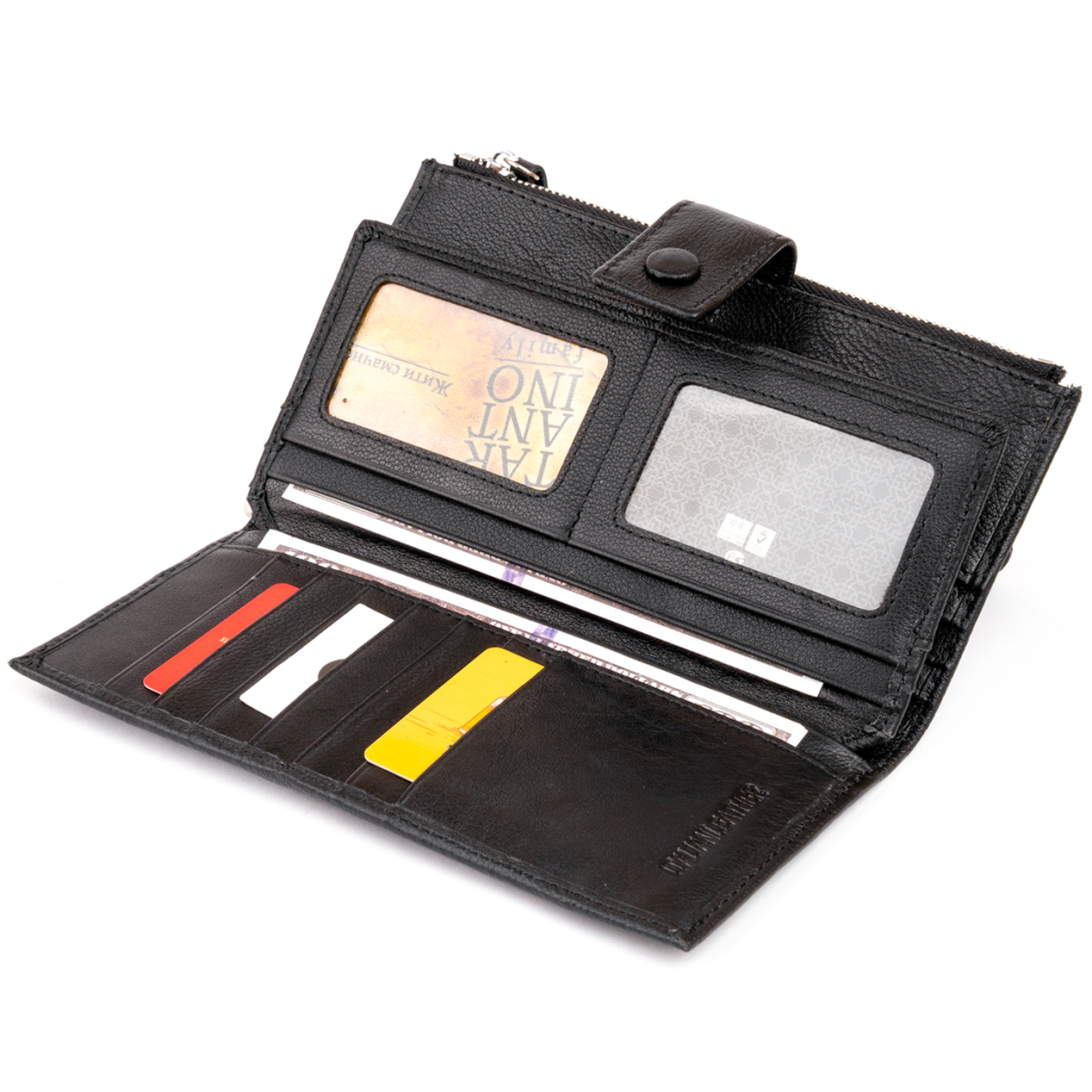 Гаманець ST Leather Шкіряний Чорний (19280) - зображення 6