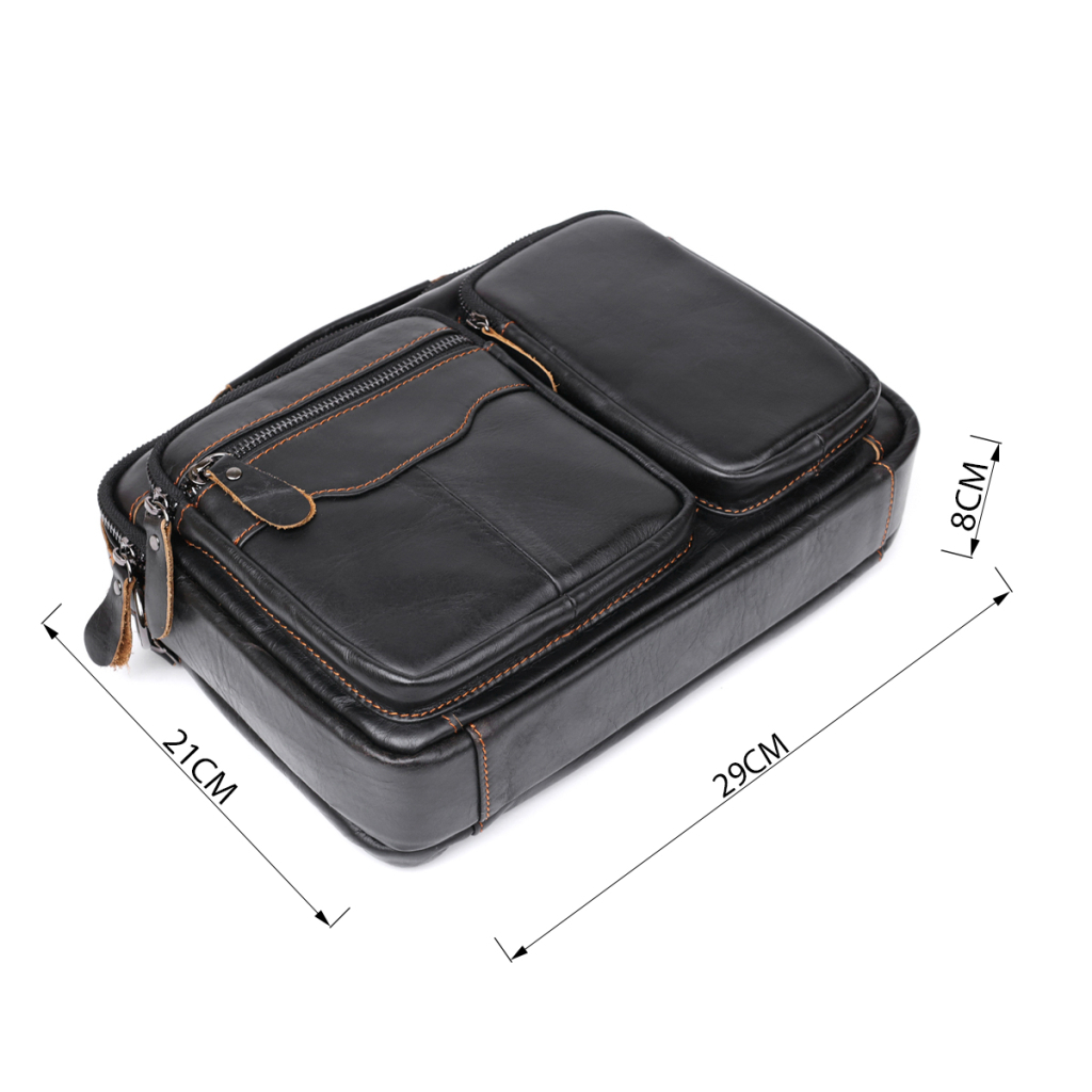 Сумка Vintage Шкіряна чоловіча Чорна (20469) - зображення 3