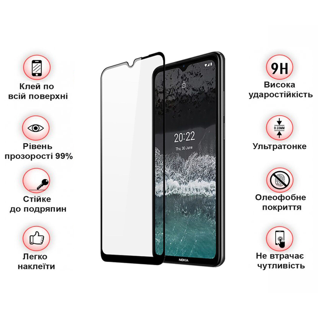 Скло захисне BeCover Nokia C21 Black (709741) - зображення 4