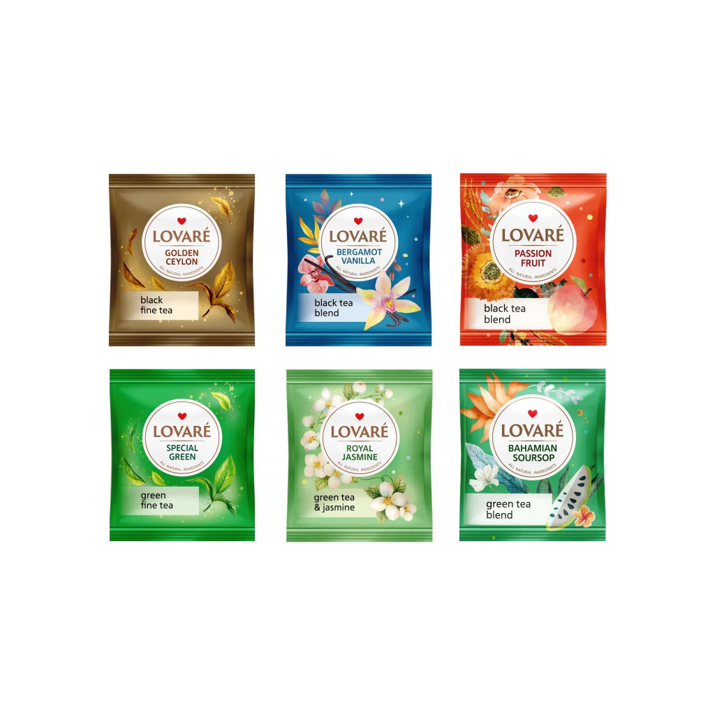 Чай Lovare Prime Tea Set 90 пакетиків асорті (lv.79914) - зображення 5