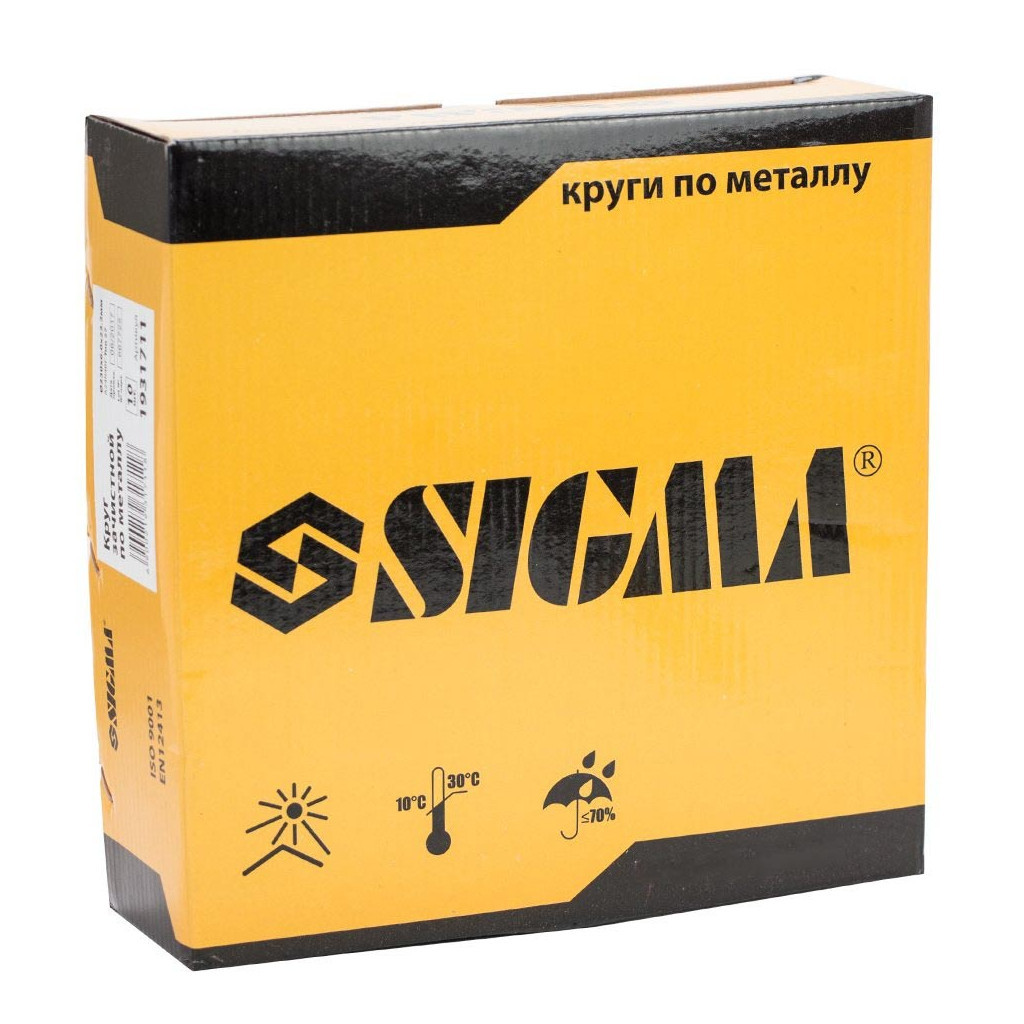 Круг зачистний Sigma по металу 230x6.0x22.2мм, 6600об/хв (1931711) - зображення 4