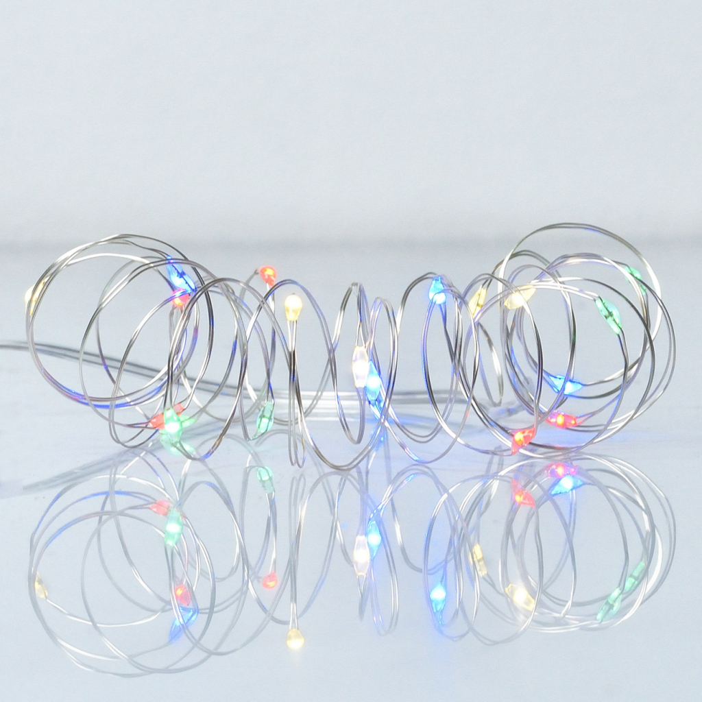 Гірлянда YES! Fun Нитка на мідному дроті 20 LED Різнокольорова 2 м Статична на Батарейках (975022) - зображення 1