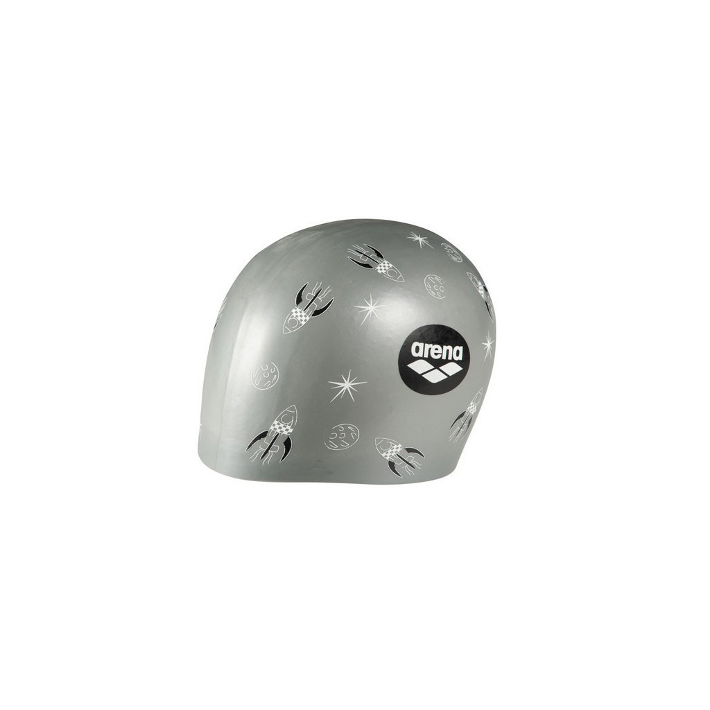 Шапка для плавання Arena Poolish Moulded 1E774-211 ракети, срібло Уні OSFM (3468336229187) - зображення 1