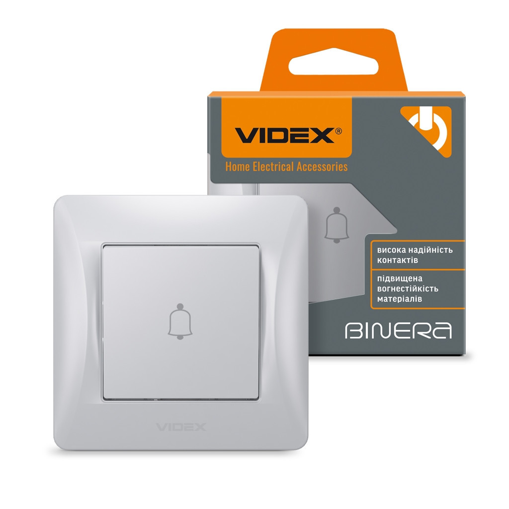 Кнопка дзвінка Videx BINERA 1кл срібний шовк (VF-BNDB1-SS) - изображение 4