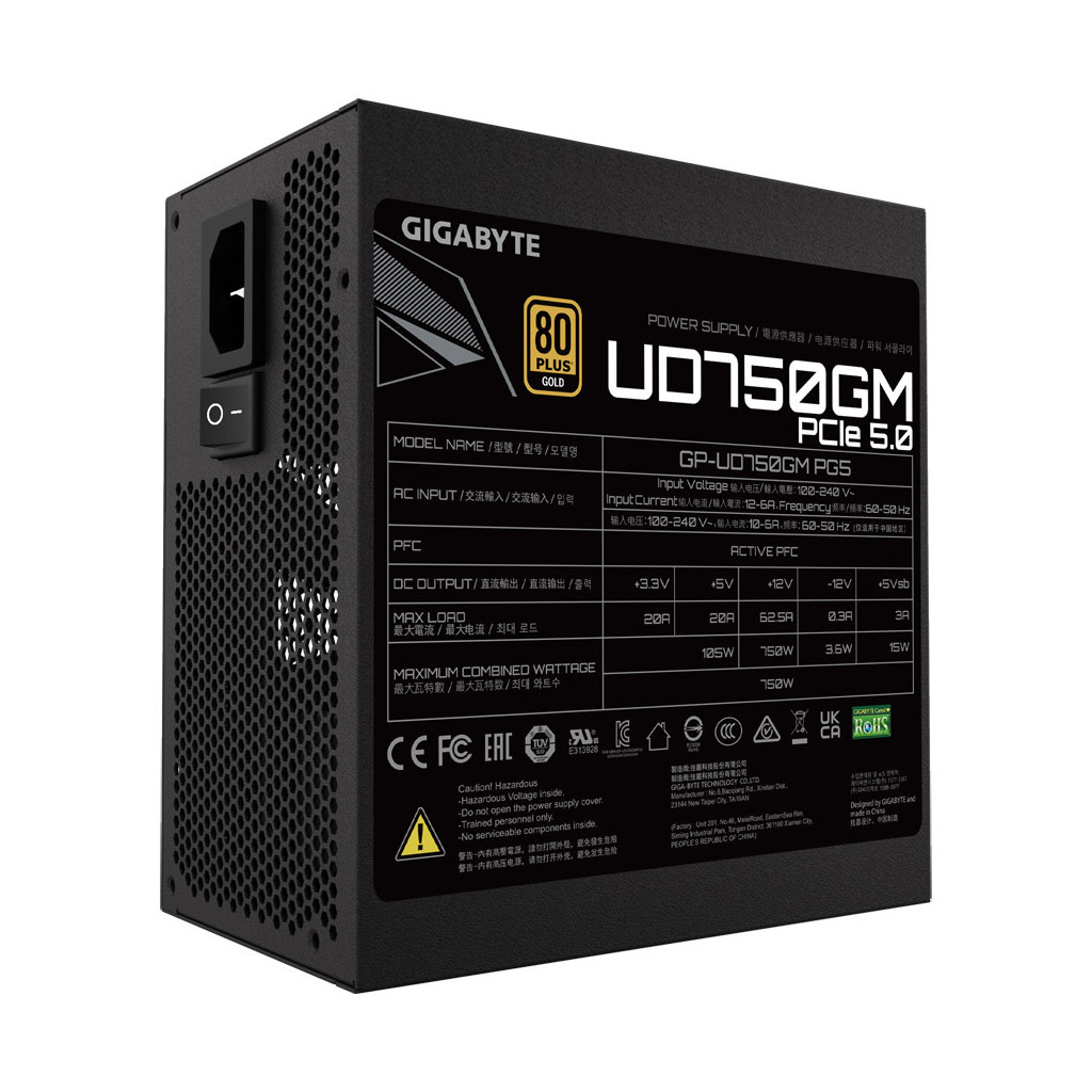 Блок живлення GIGABYTE 750W (GP-UD750GM PG5) - зображення 5