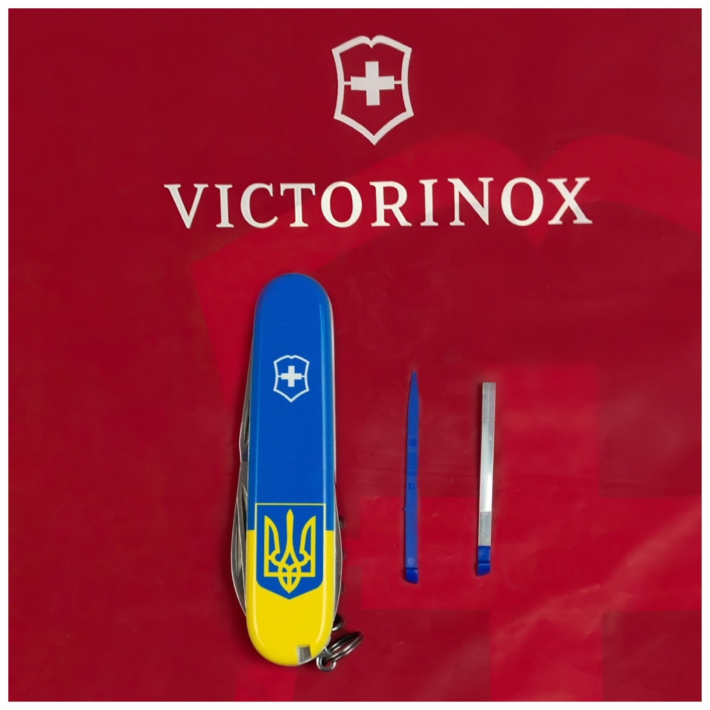 Ніж Victorinox Spartan Ukraine 91 мм Герб на прапорі вертикальний (1.3603.7_T3030p) - зображення 6