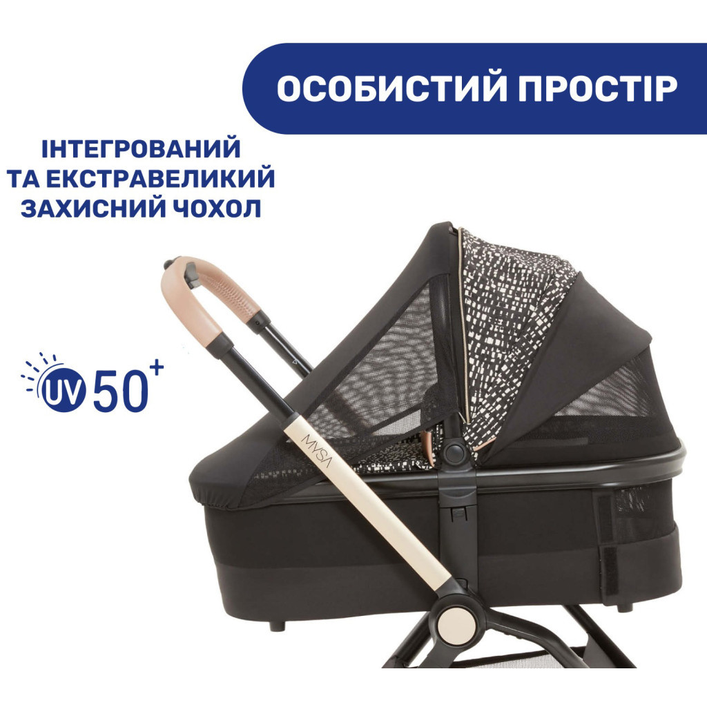 Коляска Chicco 2 в 1 Mysa Glam Dew Re-Lux (87026.71.01) - зображення 5