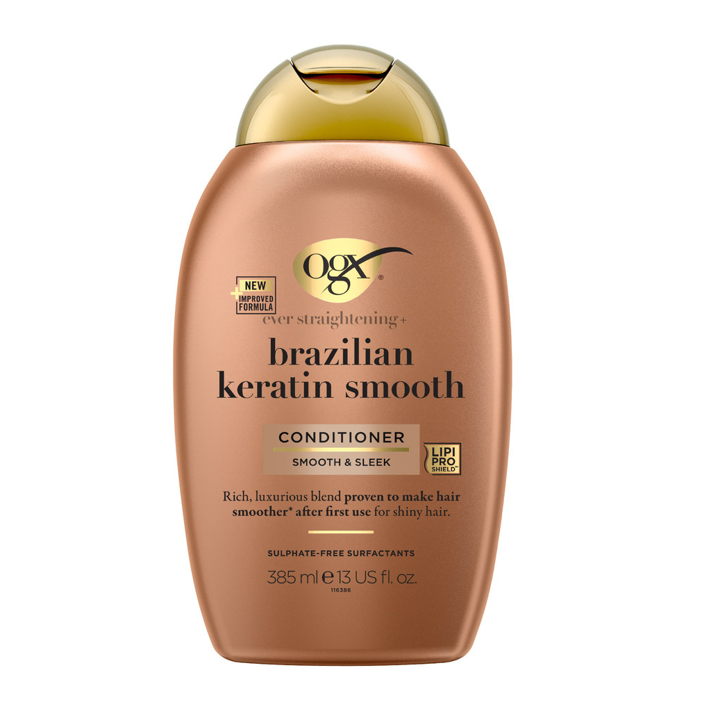 Кондиціонер для волосся OGX Brazilian Keratin Smooth для зміцнення волосся 385 мл (0022796976024) - изображение 1