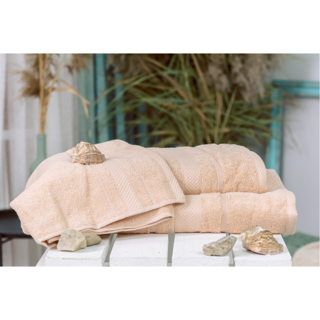 Рушник MirSon набір банних 5075 Elite SoftNess Ivory 50х90, 70х140, 100х15 (2200003960952) - зображення 2