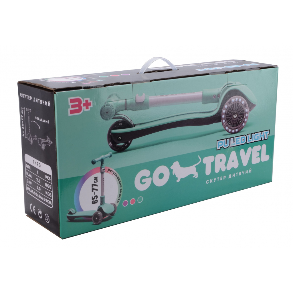 Самокат GO Travel складаний М'ятний (LS308MT) - зображення 6