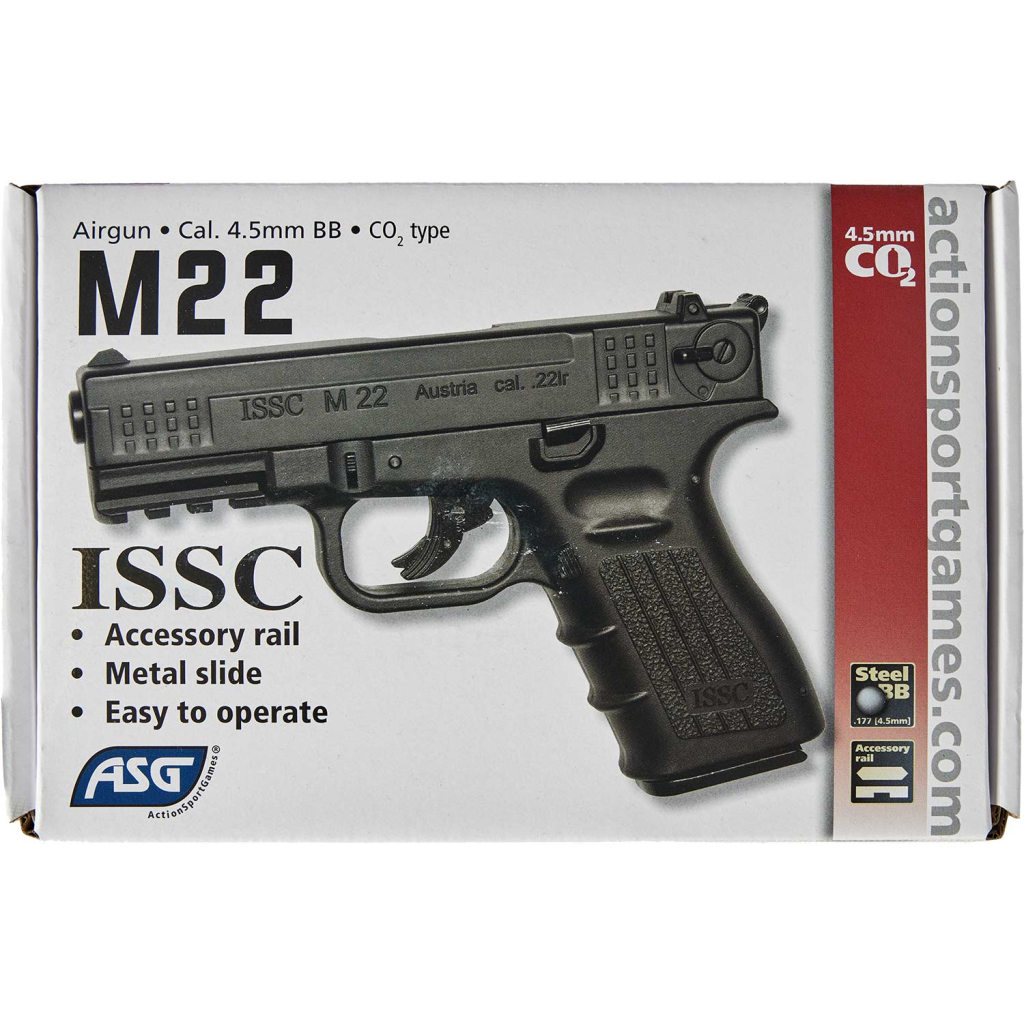Пневматичний пістолет ASG ISSC M22 Black (19802) - зображення 7