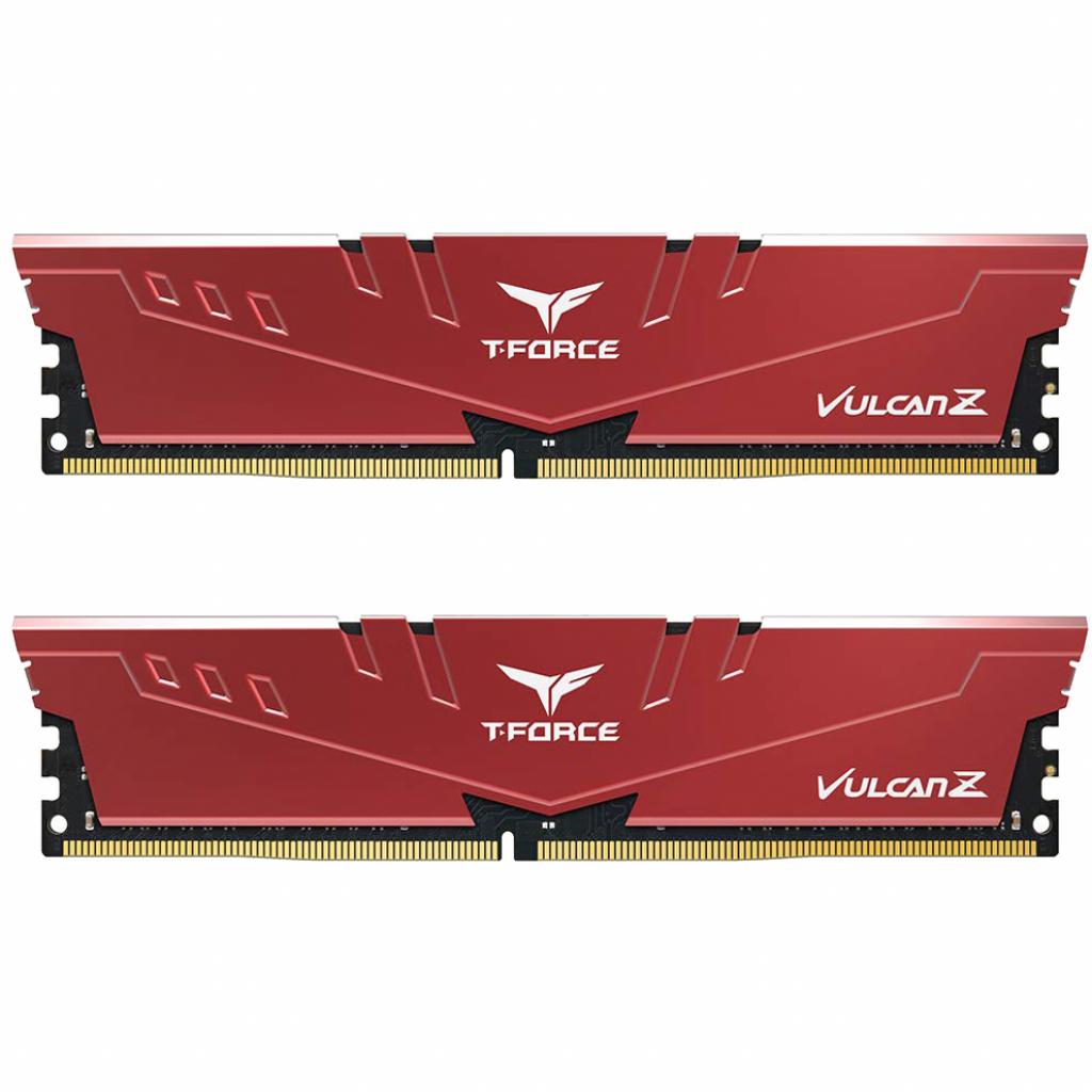 Модуль пам'яті для комп'ютера DDR4 16GB (2x8GB) 3200 MHz T-Force Vulcan Z Red Team (TLZRD416G3200HC16CDC01) - изображение 1