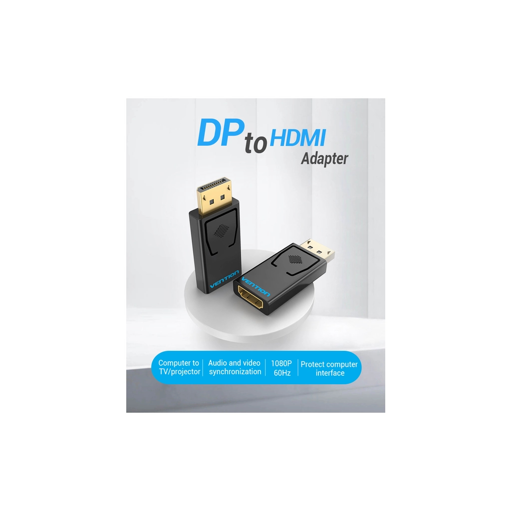 Перехідник DP Male to HDMI Female black Vention (HBKB0) - зображення 6