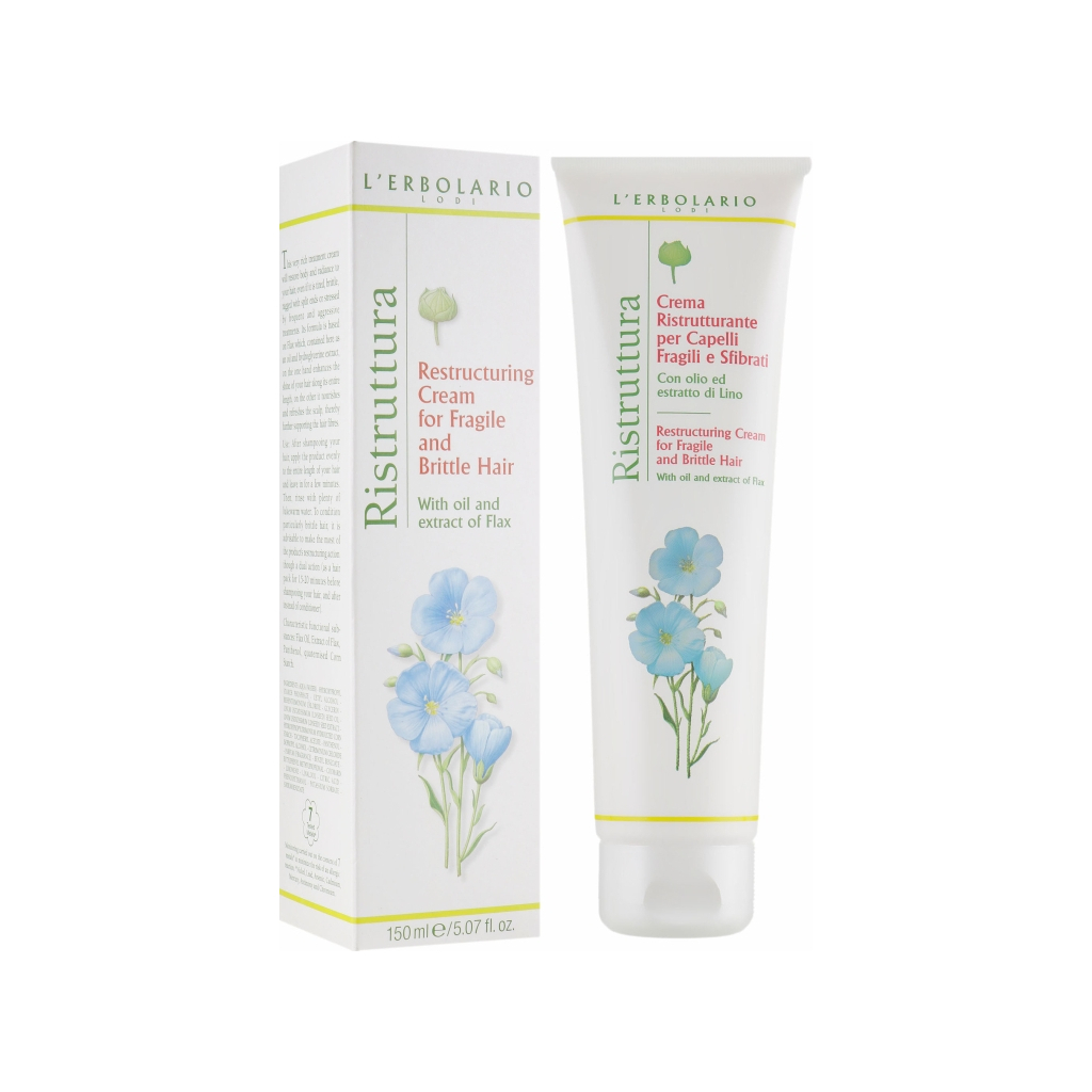 Крем для волосся L'Erbolario для січеного вол. з лляною олією та екстрактом льону 150 мл (2214010009535) - изображение 2
