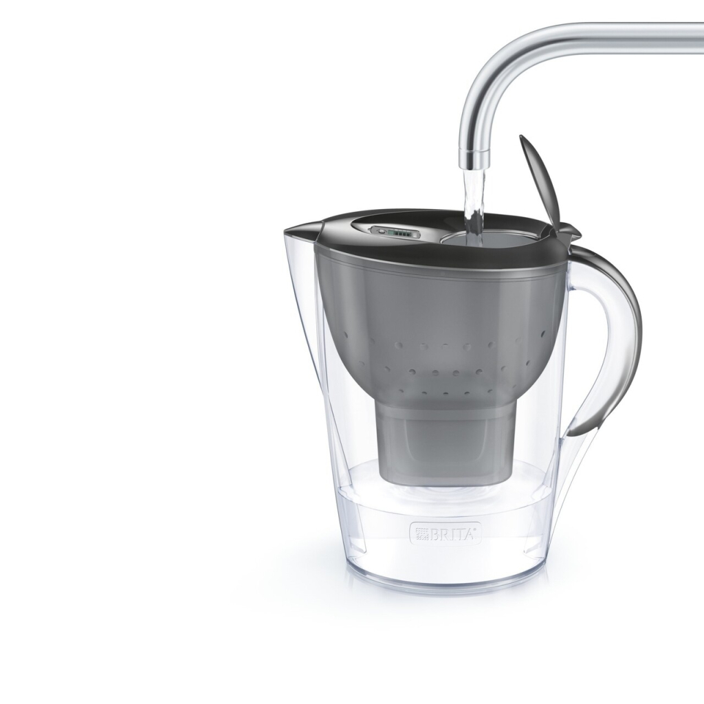 Фільтр-глечик Brita Marella Memo MXPro 2.4л (1.4л води) з фільтр-картриджем, графіт (1052794) - изображение 3