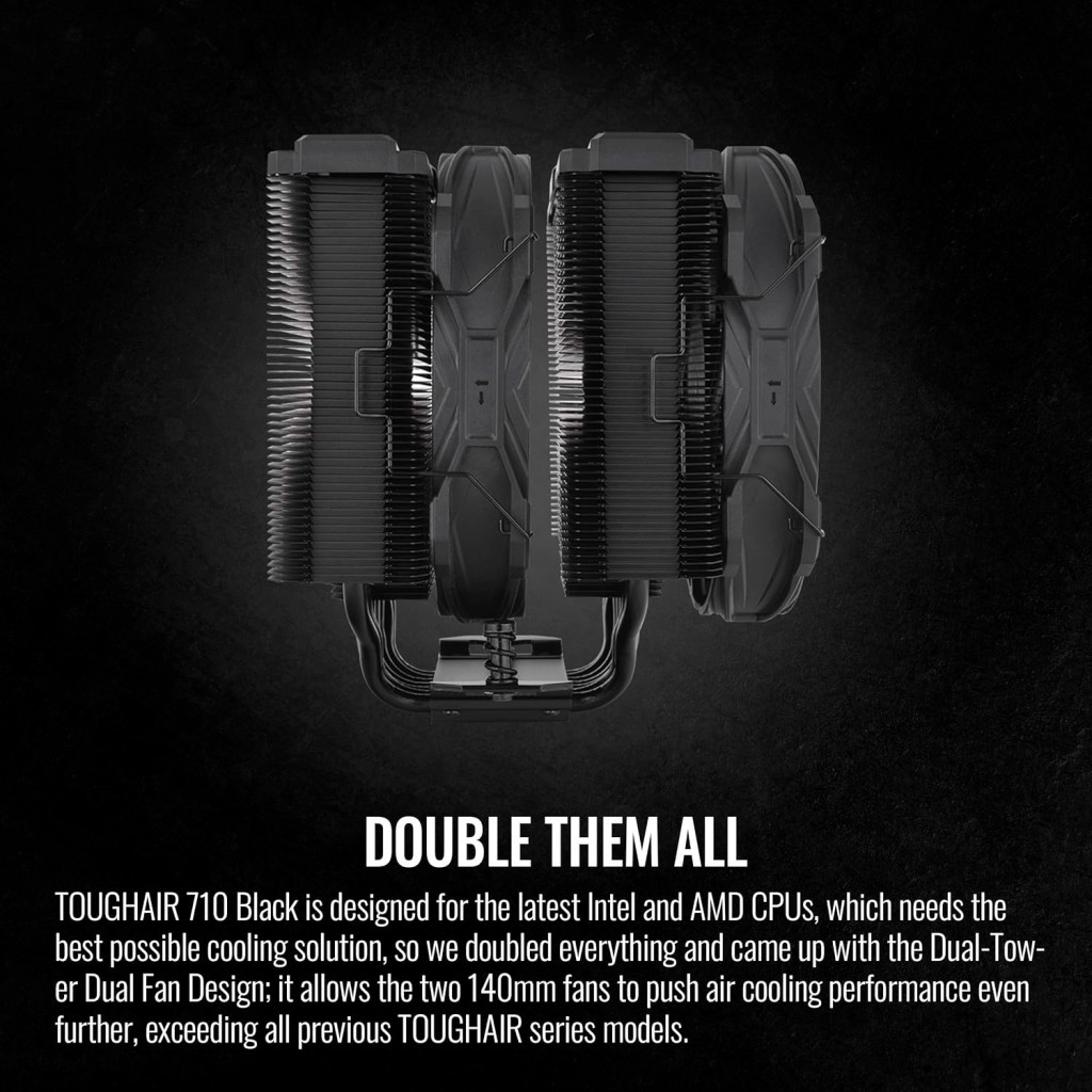 Кулер до процесора ThermalTake TOUGHAIR 710 Black (7 CL-P117-CA14BL-A) - зображення 10