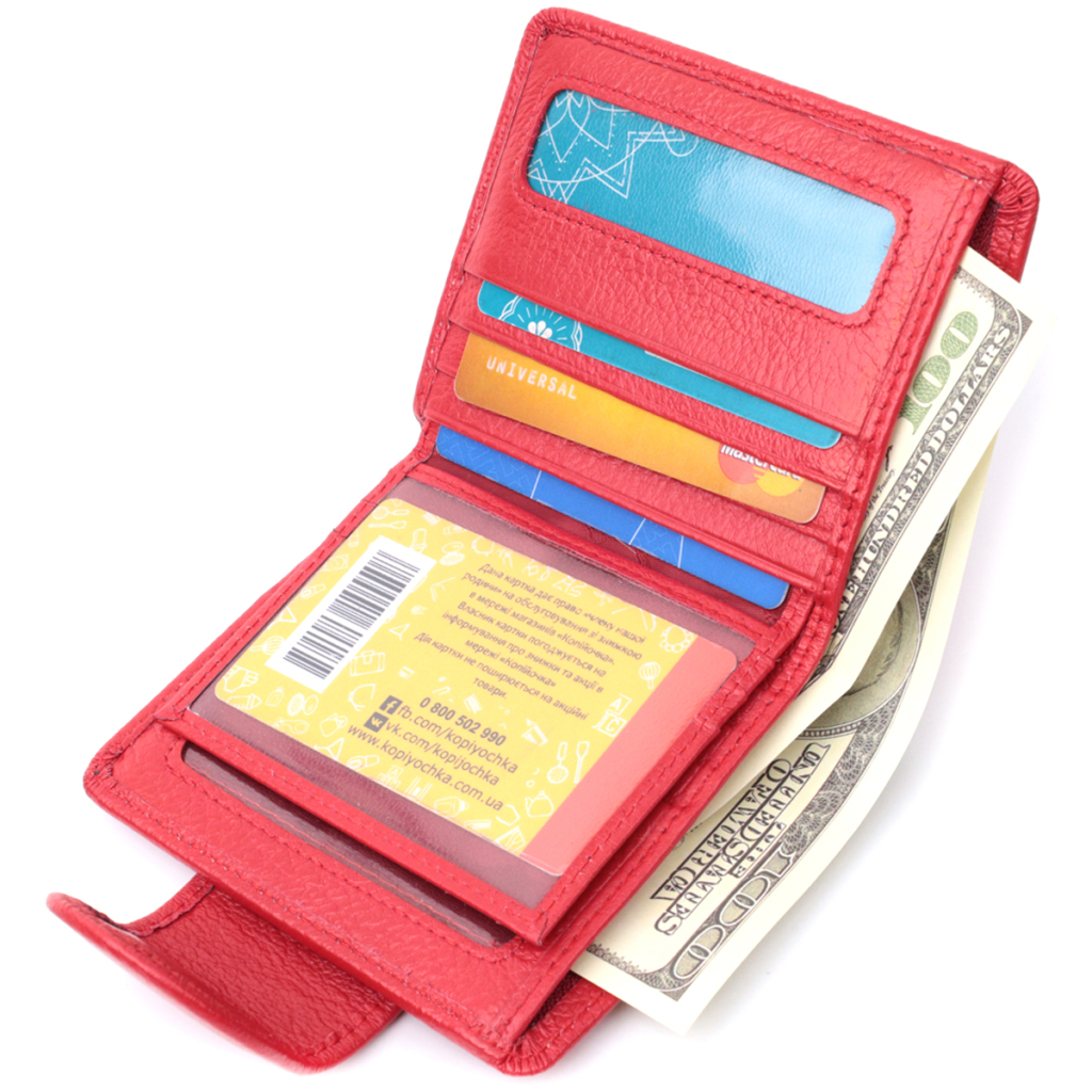 Гаманець ST Leather З натуральної шкіри Червоний (22702) - зображення 6