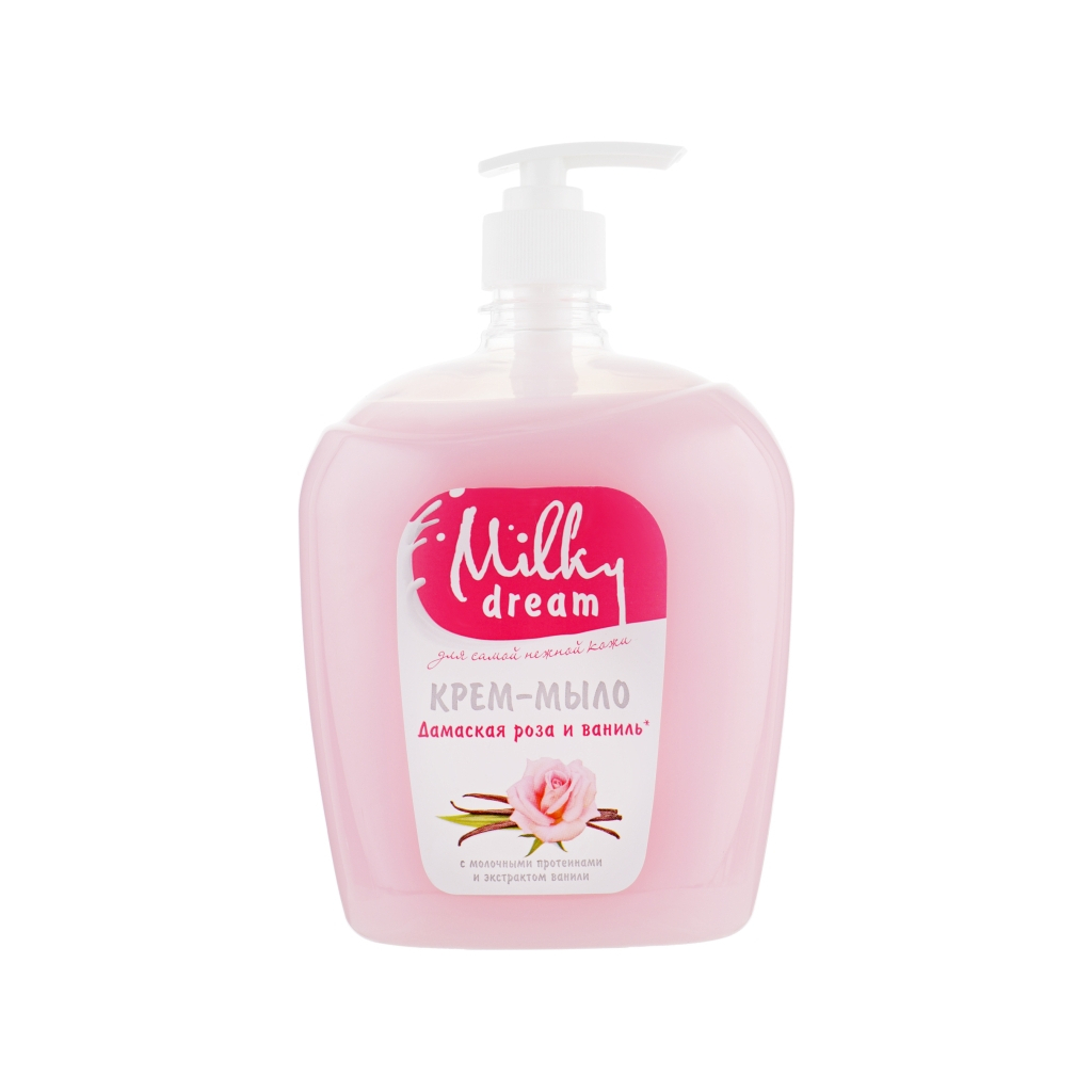 Рідке мило Milky Dream Дамаська троянда і ваніль з дозатором 1000 мл (4820205300400) - зображення 1