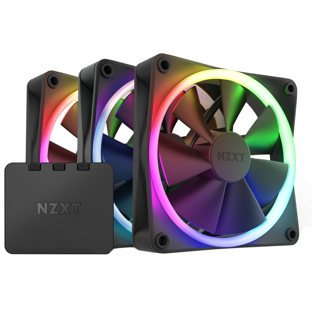 Кулер до корпусу NZXT F120RGB Triple (Black) (RF-R12TF-B1) - зображення 1