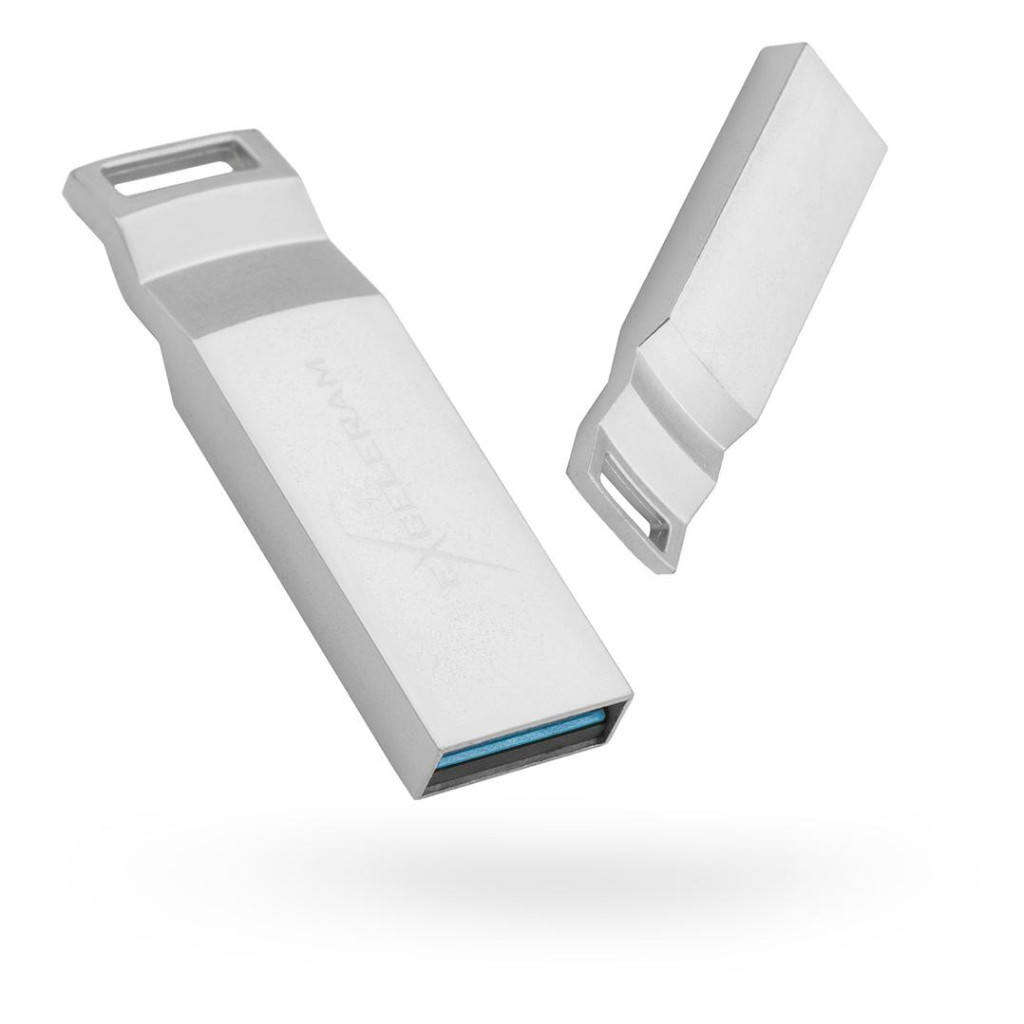 USB флеш накопичувач eXceleram 128GB U2 Series Silver USB 3.1 Gen 1 (EXP2U3U2S128) - зображення 1