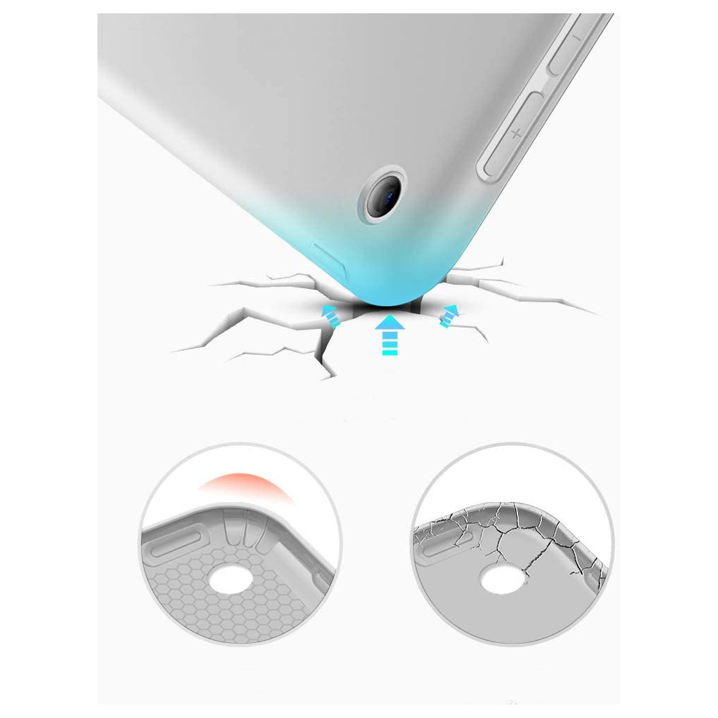 Чохол до планшета BeCover Tri Fold Soft TPU Silicone Apple iPad Air 4 10.9 2020/2021 Gray (706872) (706872) - зображення 4