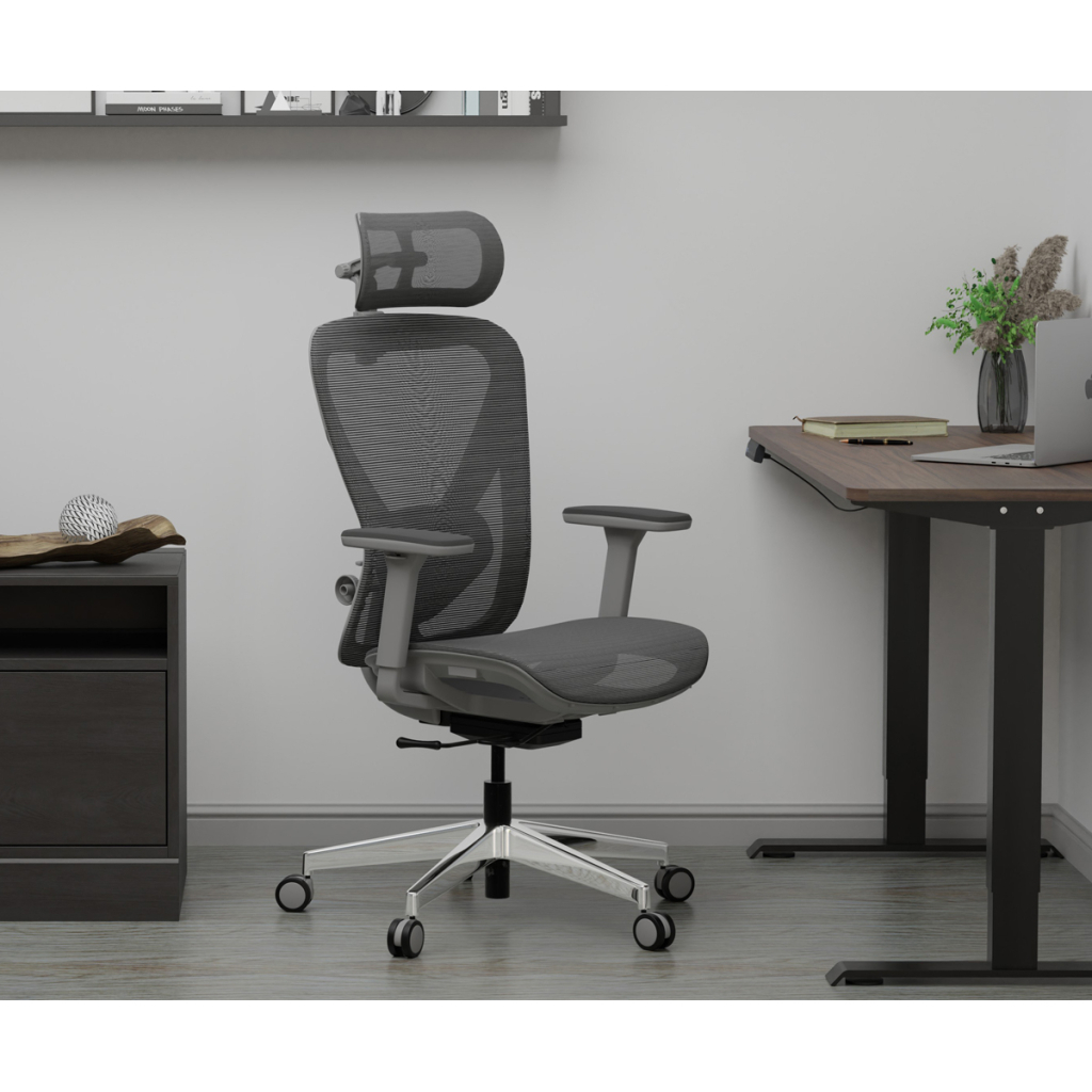 Офісне крісло Mealux Q1 Air Grey (HF-Q1 M/G) - зображення 12