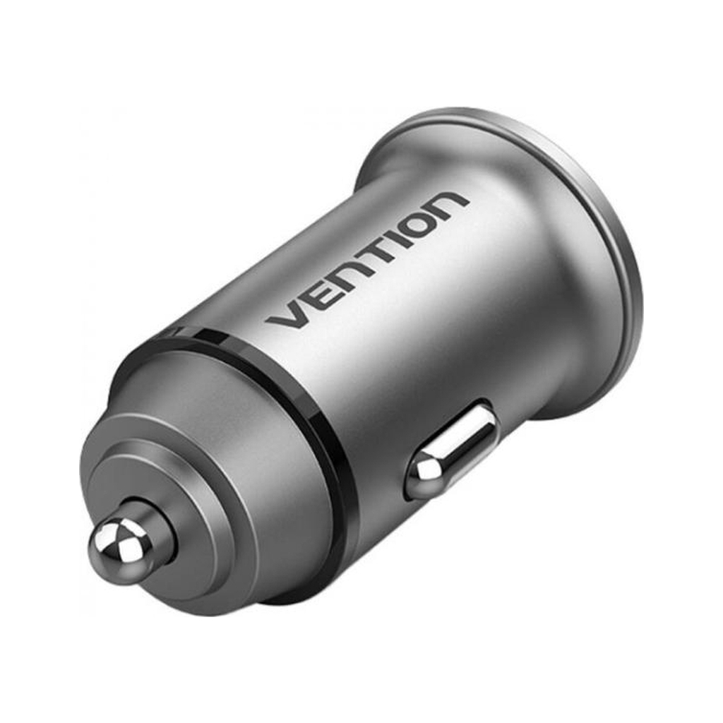 Зарядний пристрій Vention 2USB-A 30W QC3.0 Gray Mini Style Aluminium Alloy Type (FFEH0) - зображення 3