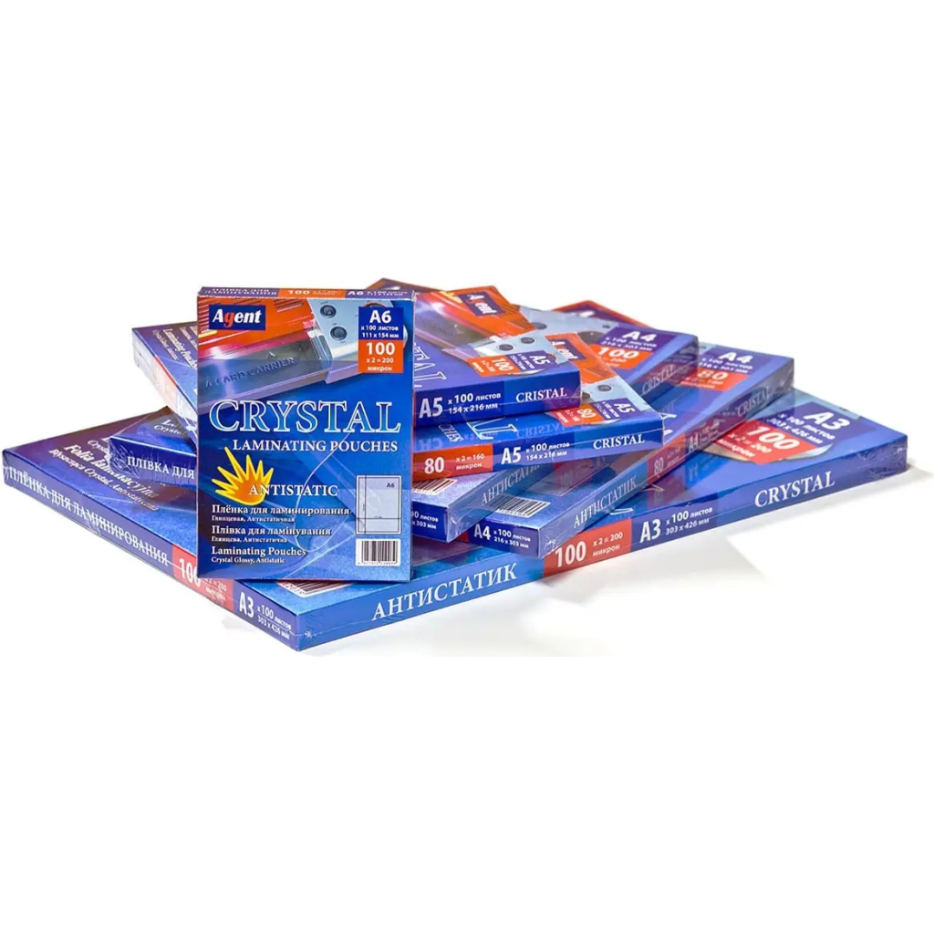 Плівка для ламінування Agent глянц. А5 100мкн (100 шт.) (3150021) - изображение 4