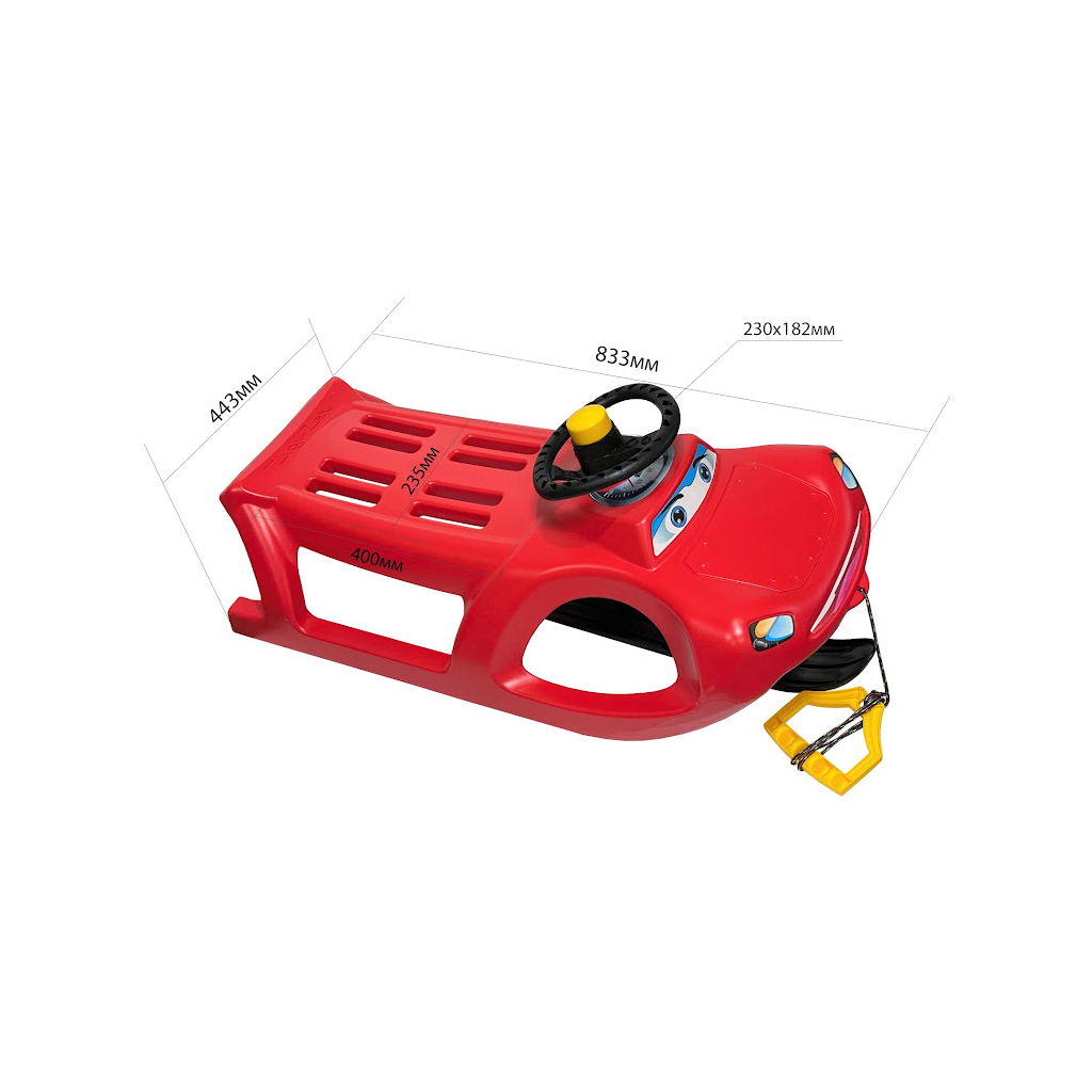 Санки Prosperplast Zigi-Zet Stering Червоні (5905197064017) - зображення 9