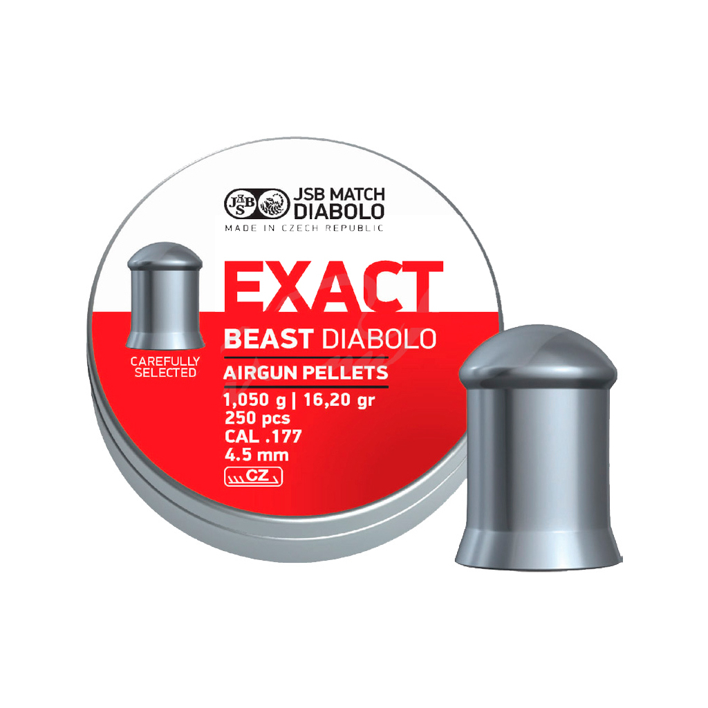 Пульки JSB Diabolo Exact Beast 4,52 мм, 1,05 г, 250 шт/уп (546279-250) - зображення 1