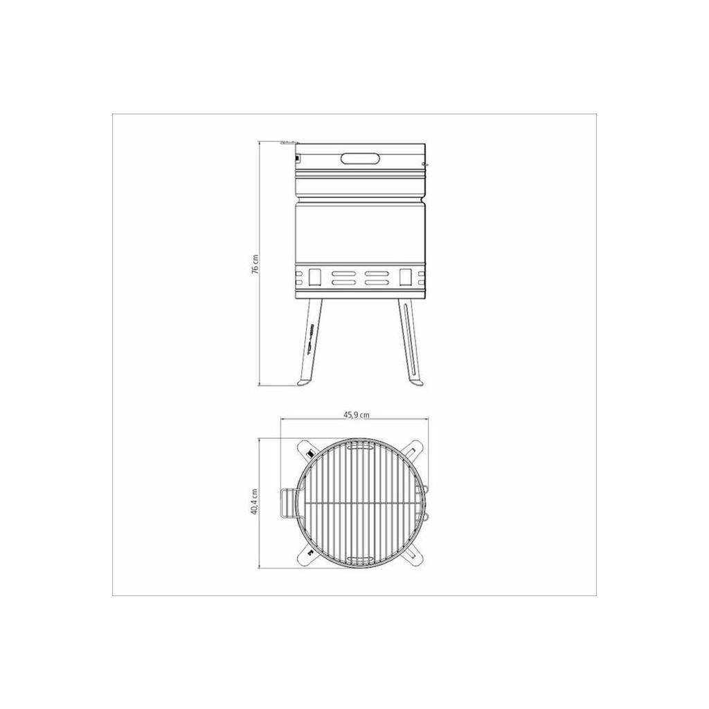 Гриль-барбекю Tramontina Barbecue TCP 400 вугільний (26500/006) - изображение 7