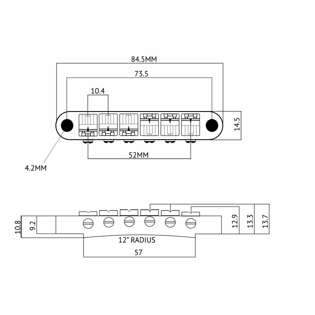 Бридж для гітари Paxphil BM015 Chrome - зображення 3