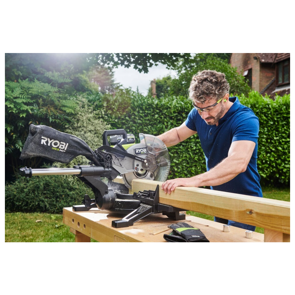 Торцювальна пила Ryobi ONE+ НР RMS18254X-0 18В з протяжкою, диск 254мм, (без АКБ та ЗП) (5133005736) - изображение 6