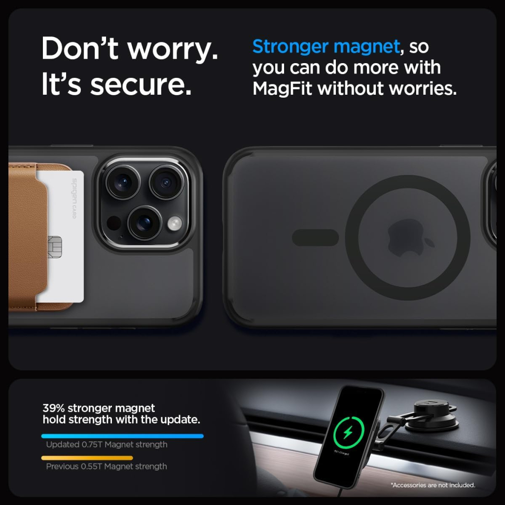 Чохол до мобільного телефона Spigen Apple iPhone 15 Pro Max Ultra Hybrid MagFit Frost Black (ACS06581) - зображення 8