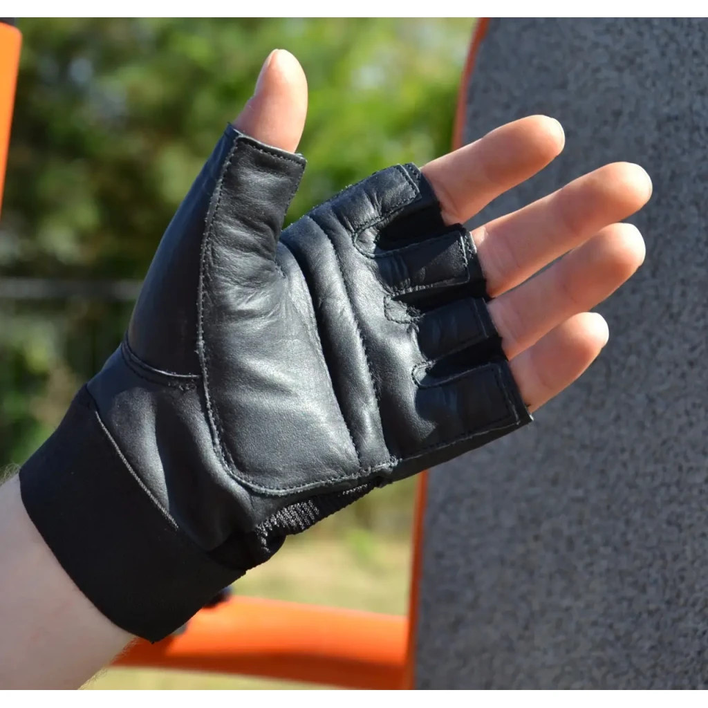 Рукавички для фітнесу MadMax MFG-248 Clasic Exclusive Black L (MFG-248-Black_L) - зображення 6