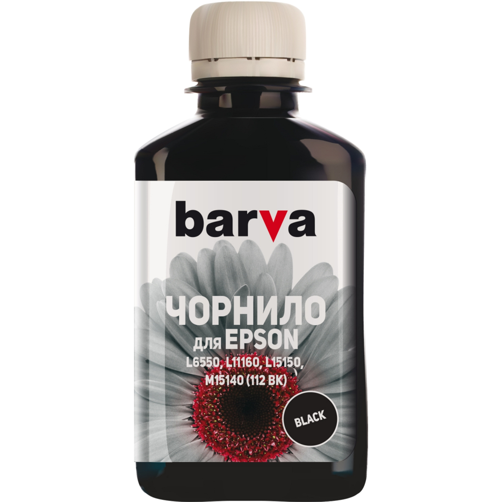 Чорнило Barva Epson 112 180 мл, black, pigm. (E112-821) - зображення 1